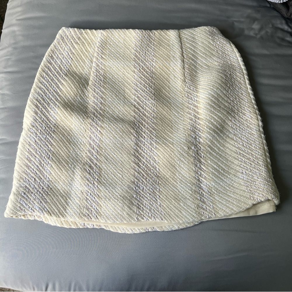 H&M Womens Small Textured Polyester Blend Mini Skirt